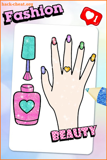 Glitter Nail Coloring Book screenshot