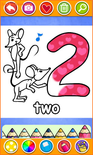 Glitter Number and letters coloring game for kids screenshot