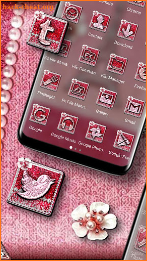 Glitter Pearl Launcher Theme screenshot