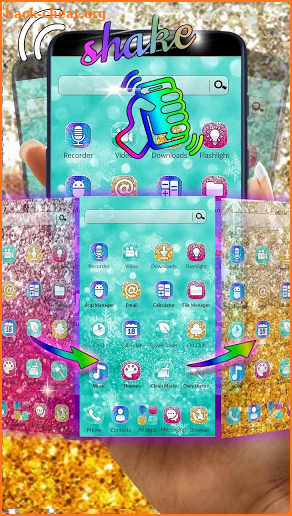 Glitter Pink Colorful Theme screenshot