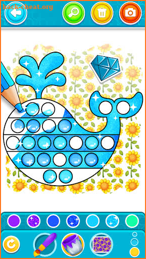 Glitter Pop It Coloring Game screenshot