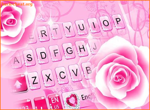 Glitter Rose Keyboard Theme screenshot