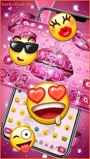 Glitter Sexy Lips keyboard screenshot