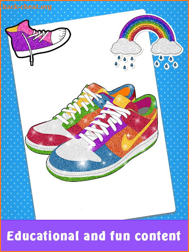 Glitter Sneakers and Shoes Coloring Book screenshot