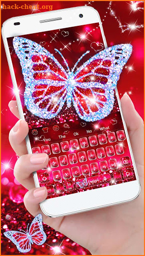 Glitter Sparkle Butterfly Keyboard screenshot