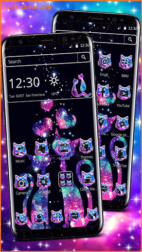 Glitter Sparkling Cat Theme screenshot