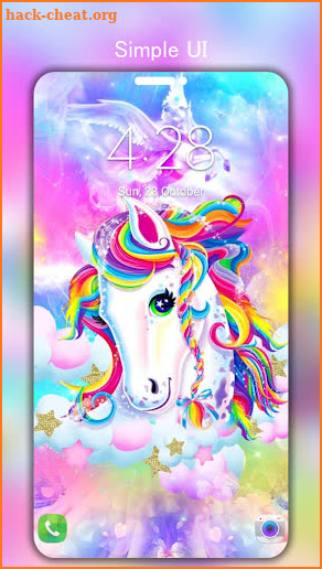 Glitter Unicorn Wallpaper 4K screenshot