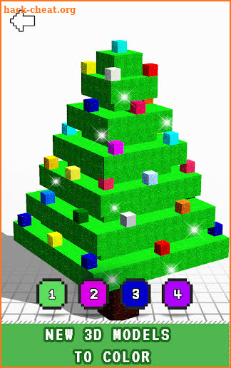 Glitter Voxel - 3D Color by Number, Adult Coloring screenshot