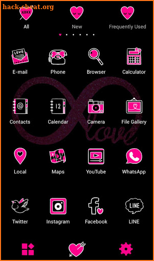 Glitter Wallpaper Infinite Love Black x Pink Theme screenshot