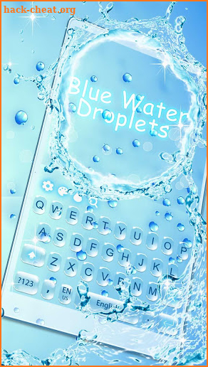 Glitter Water droplets Keyboard Theme screenshot