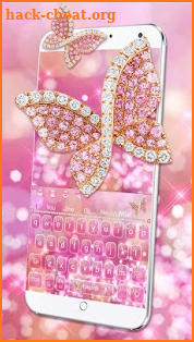 Glittering Diamond Butterfly Keyboard screenshot