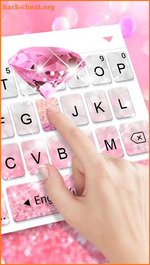 Glittering Pink Diamond Keyboard Theme screenshot