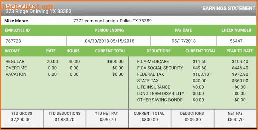 Global Paystub Payslip Maker screenshot