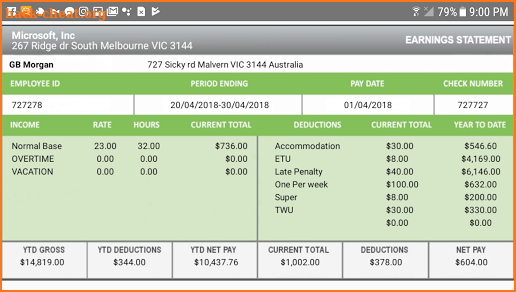 Global Paystub Payslip Maker screenshot