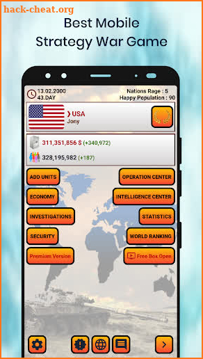 Global War Simulation Strategy War Game Premium screenshot