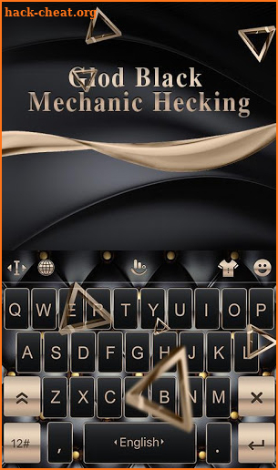 Glod Black Mechanic Hecking Keyboard Theme screenshot