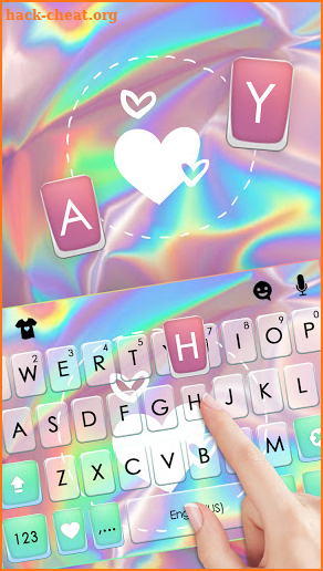 Gloss Heart Keyboard Background screenshot