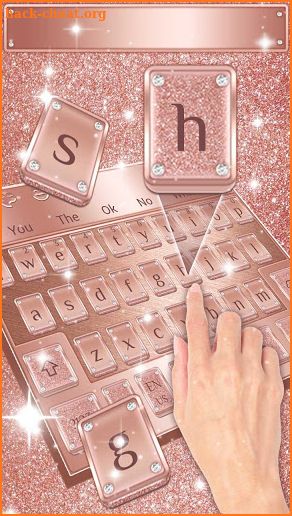 Glossy Rose Gold Keyboard Theme screenshot