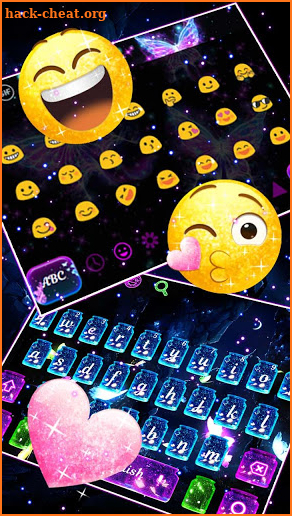 Glossy Twinkling Butterfly Keyboard screenshot