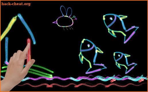 Glow the GIF: Art of Neon Color Drawing screenshot