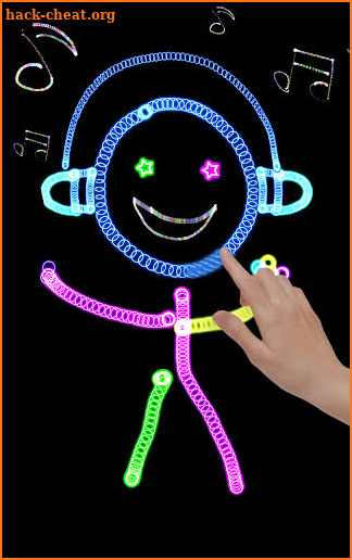 Glow the GIF: Art of Neon Color Drawing screenshot