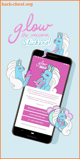 Glow The Unicorn Stickers screenshot