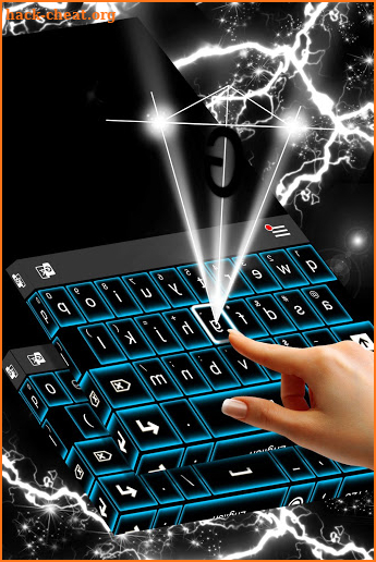 Glowing Blue Neon Keyboard screenshot