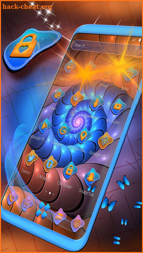 Glowing Color Spiral Theme screenshot