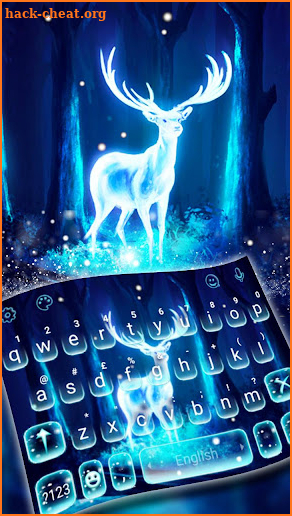 Glowing Forest Deer Keyboard Theme screenshot