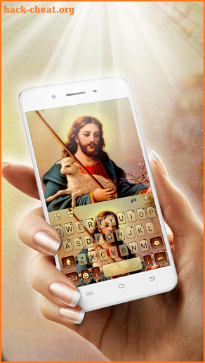 Glowing Lord Jesus Keyboard Theme screenshot