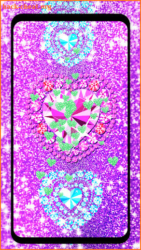 Glowing Love Wallpapers-Colorful Hearts screenshot