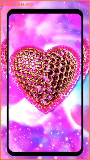 Glowing Love Wallpapers-Colorful Hearts screenshot