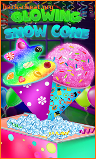 Glowing Rainbow Snow Cone-A DIY Snow Dessert Games screenshot