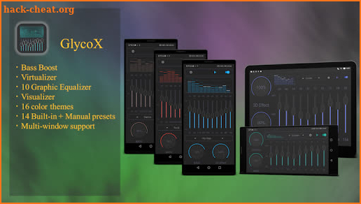 GlycoX Graphic Equalizer, bass boost & 3D Effect screenshot