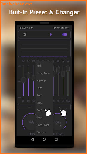 GlycoX Graphic Equalizer, bass boost & 3D Effect screenshot