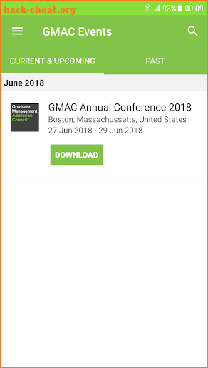 GMAC Meetings & Events screenshot