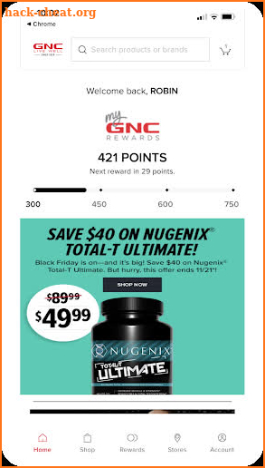 GNC screenshot