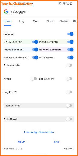 GnssLogger App screenshot