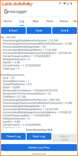 GnssLogger App screenshot