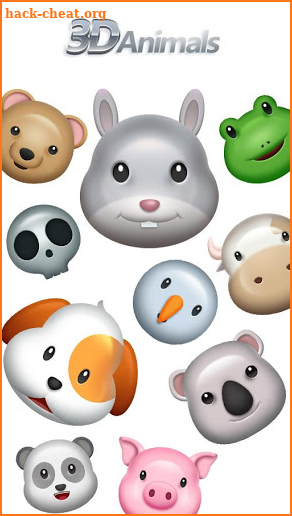 GO Keyboard Sticker 3D animals screenshot