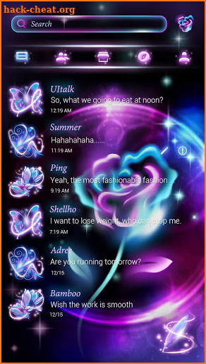 GO SMS BRIGHT ROSE THEME screenshot