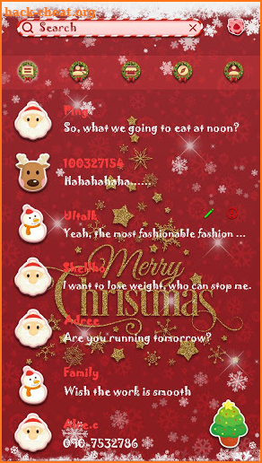 GO SMS CHRISTMAS TO YOU THEME screenshot