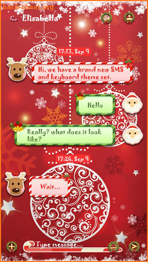 GO SMS CHRISTMAS TO YOU THEME screenshot