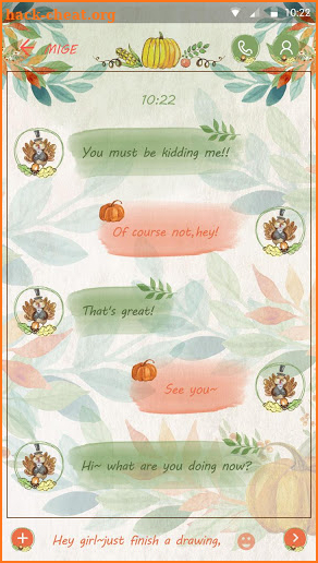 GO SMS HAPPYTHANKSGIVING THEME screenshot