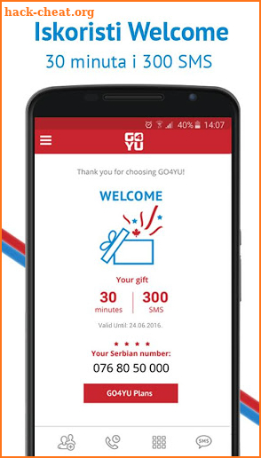 GO4YU Calling pozivi ka Srbiji screenshot