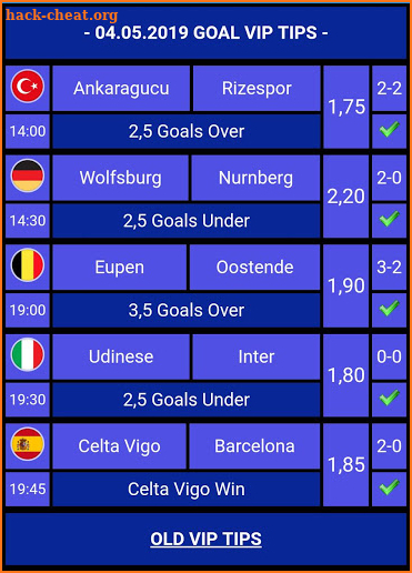 GOAL VIP TIPS screenshot