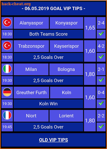 GOAL VIP TIPS screenshot