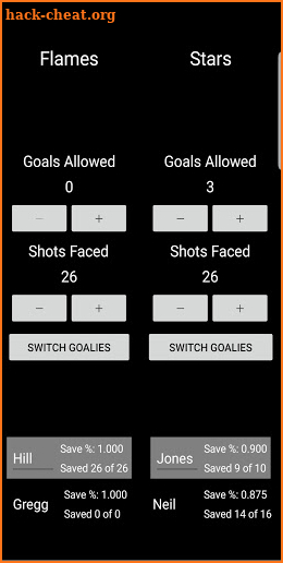 Goalie Buddy Shot Tracker screenshot