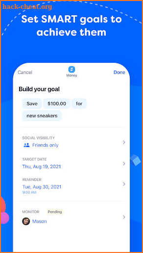 Goalswell: Friends & Finances screenshot