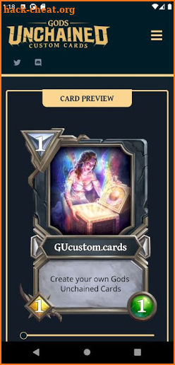 Gods Unchained - Custom Card Generator screenshot